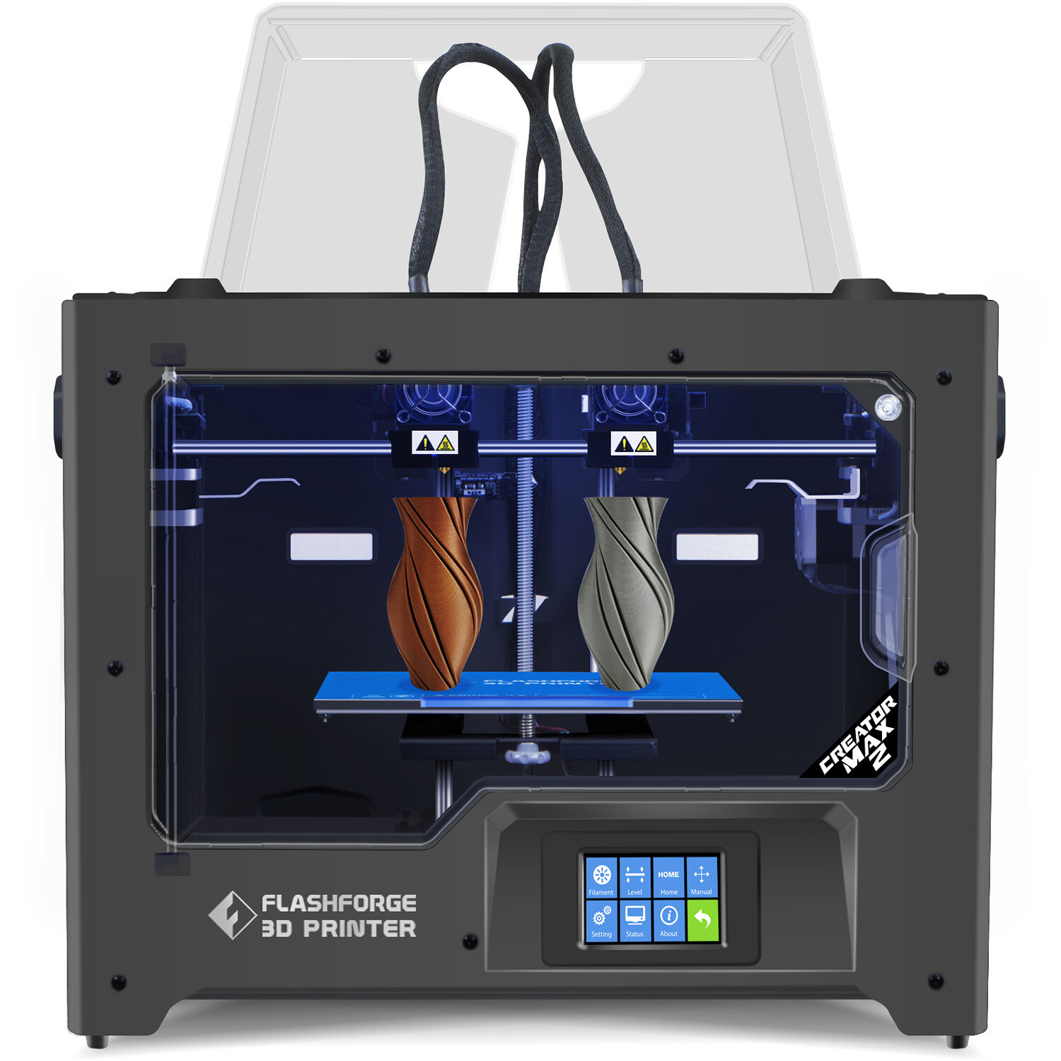 FlashForge Creator Max 2 Independent Dual Extruder 3D Printer (Matte Black)
