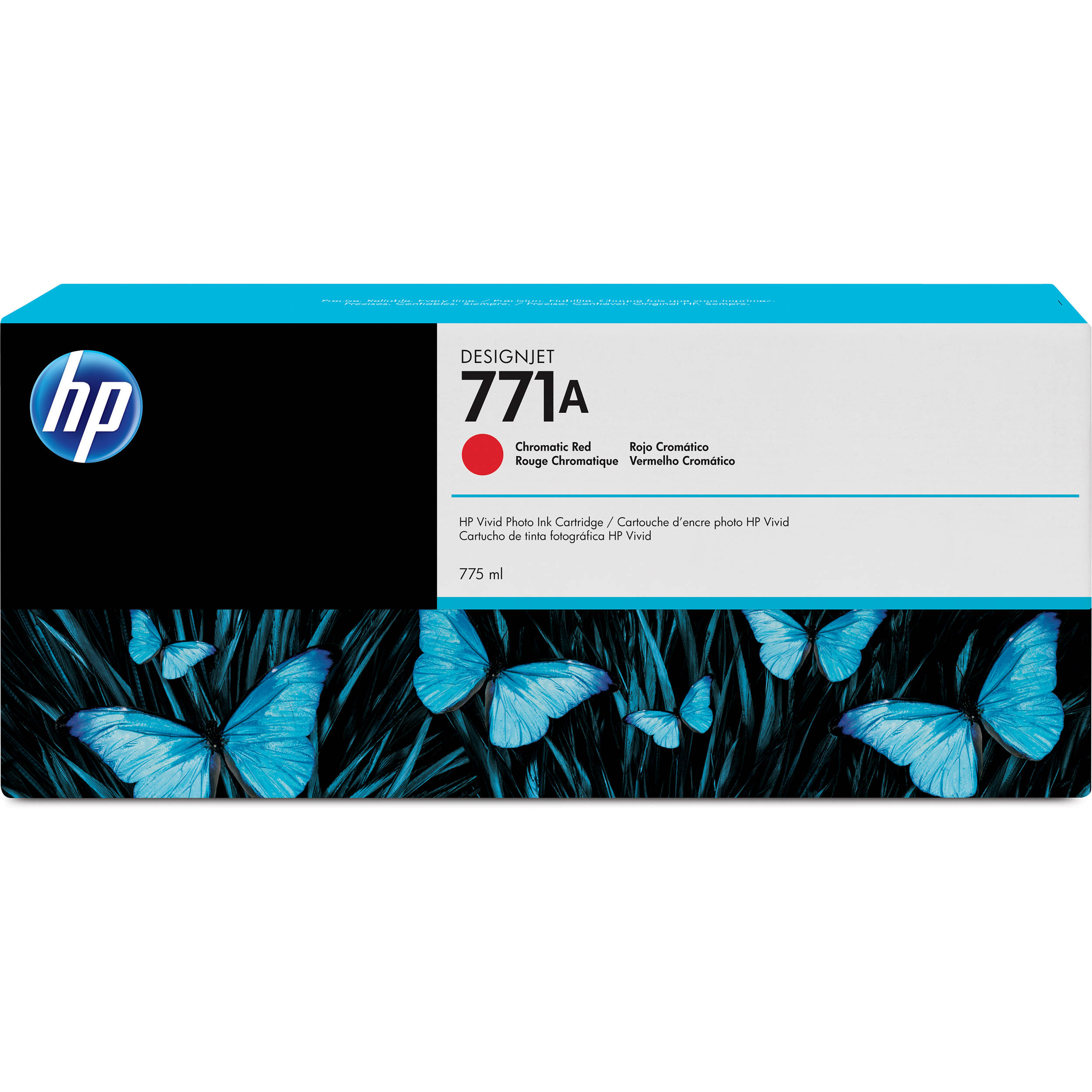 HP 771A DesignJet 775mL Chromatic Red Ink Cartridge (3-Pack)