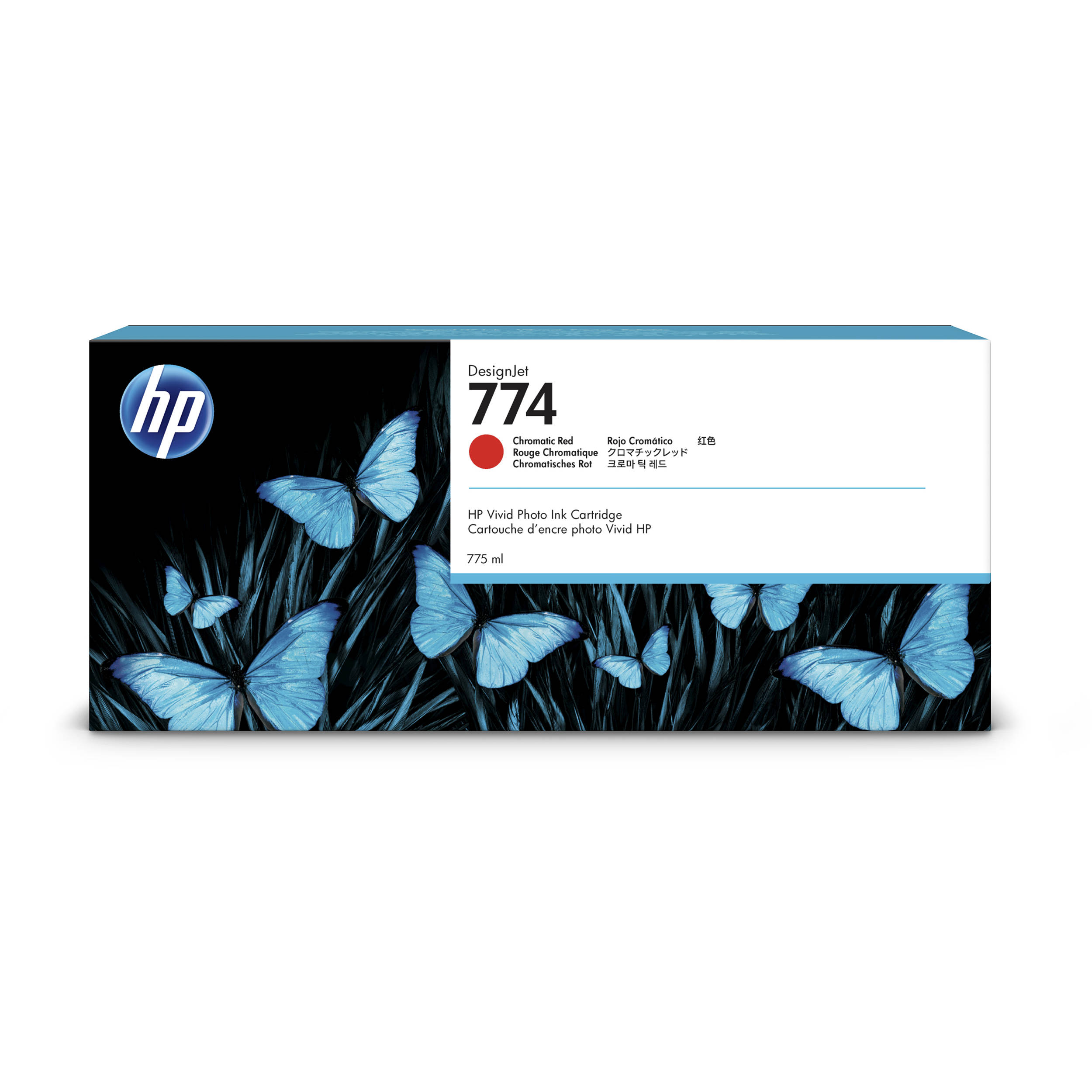 HP 774 Chromatic Red DesignJet Ink Cartridge (775mL)