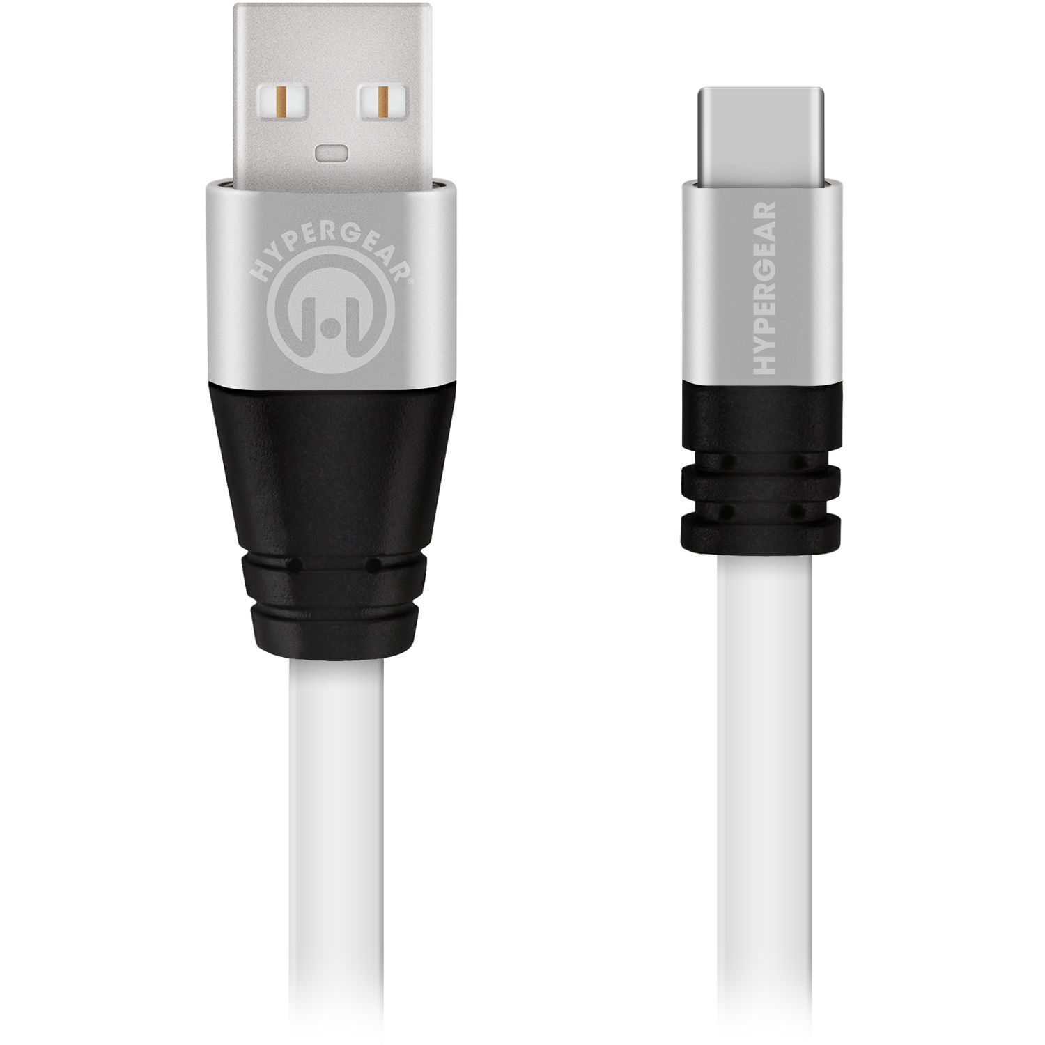HyperGear Flexi USB 2.0 Type-A to USB Type-C Charge & Sync Flat USB Cable (6', White)