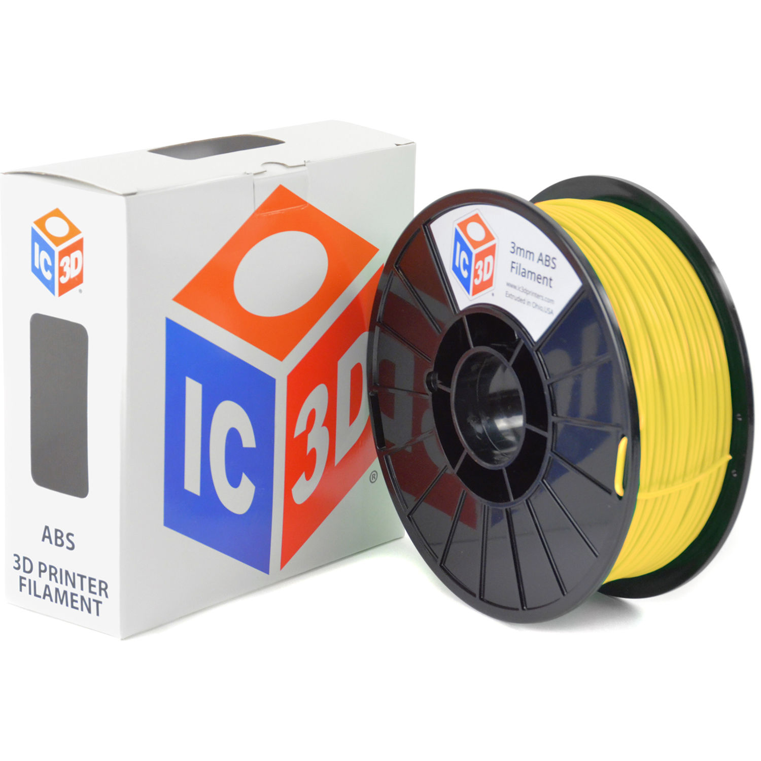 IC3D Industries 3mm ABS Filament (1kg, Yellow)