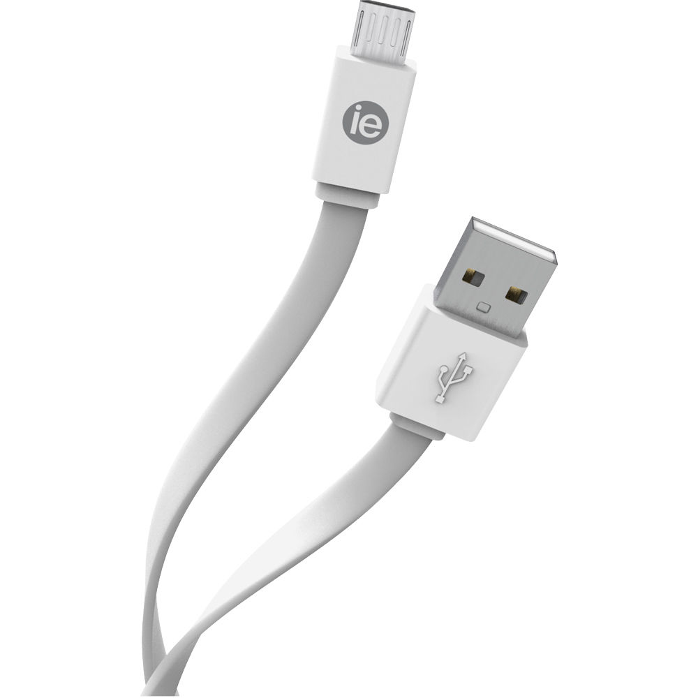 iEssentials Flat Micro-USB Cable (4', White)