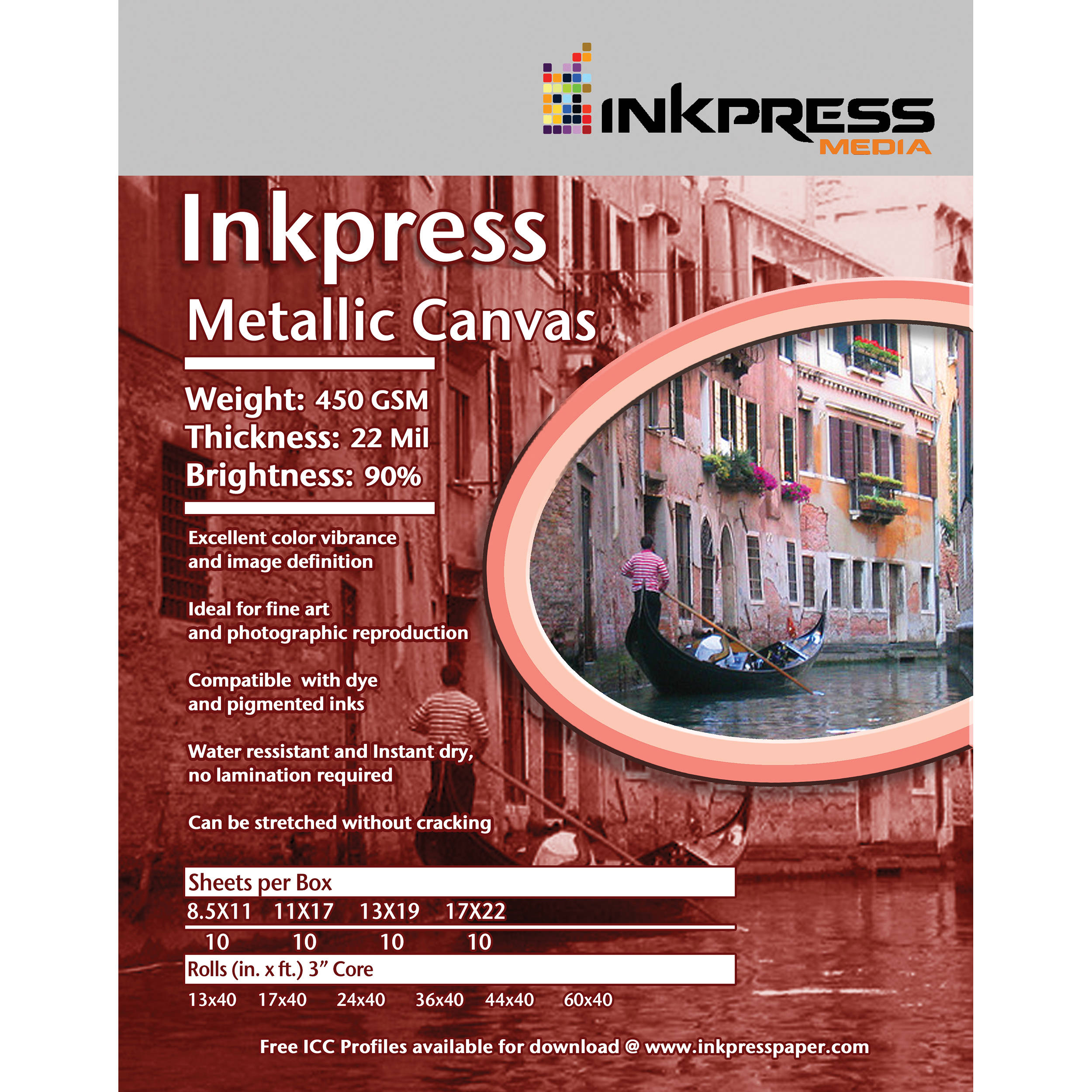 Inkpress Media Metallic Canvas (11 x 17", 10 Sheets)