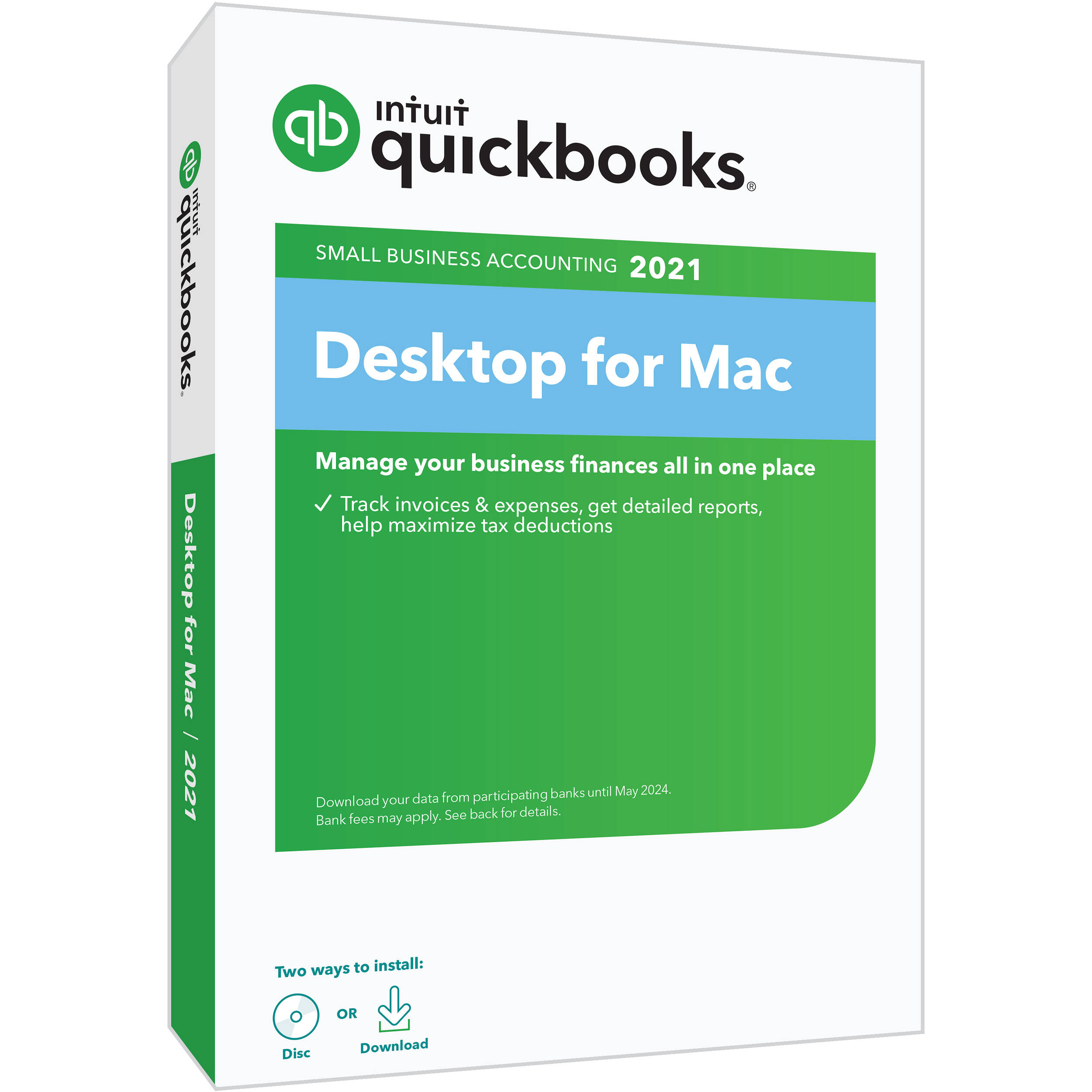 Intuit QuickBooks Desktop for Mac 2021 (Boxed, 1 User)