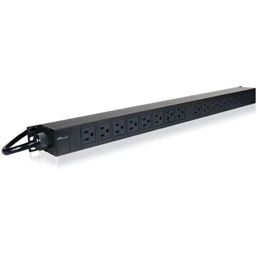 iStarUSA Vertical Style Power Distribution Unit with 12x NEMA 5-15R / 4x NEMA 5-15/20R Outlets and 12' Cord