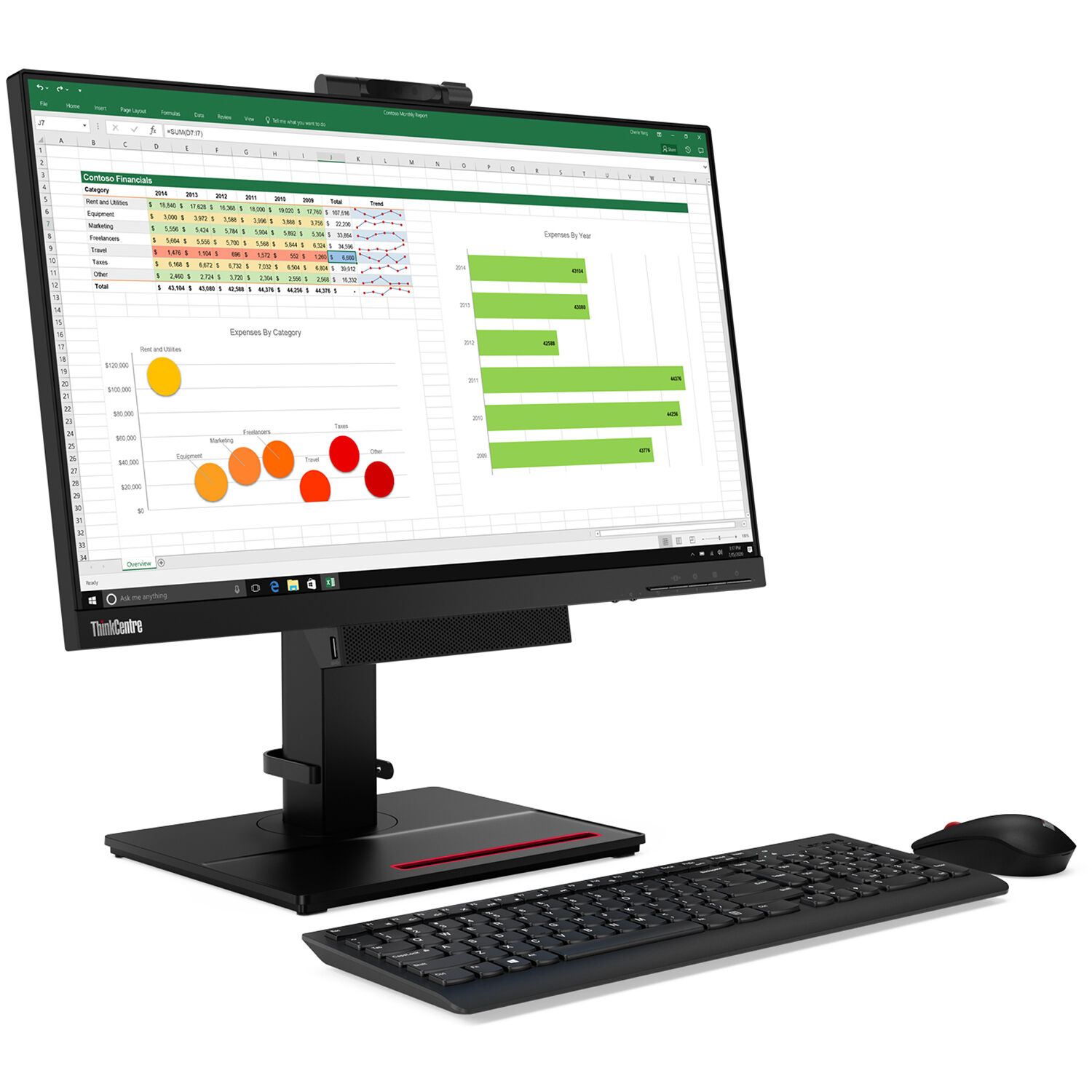 Lenovo 23.8" ThinkCentre Tiny-in-One 24 Gen 4 Multi-Touch Monitor