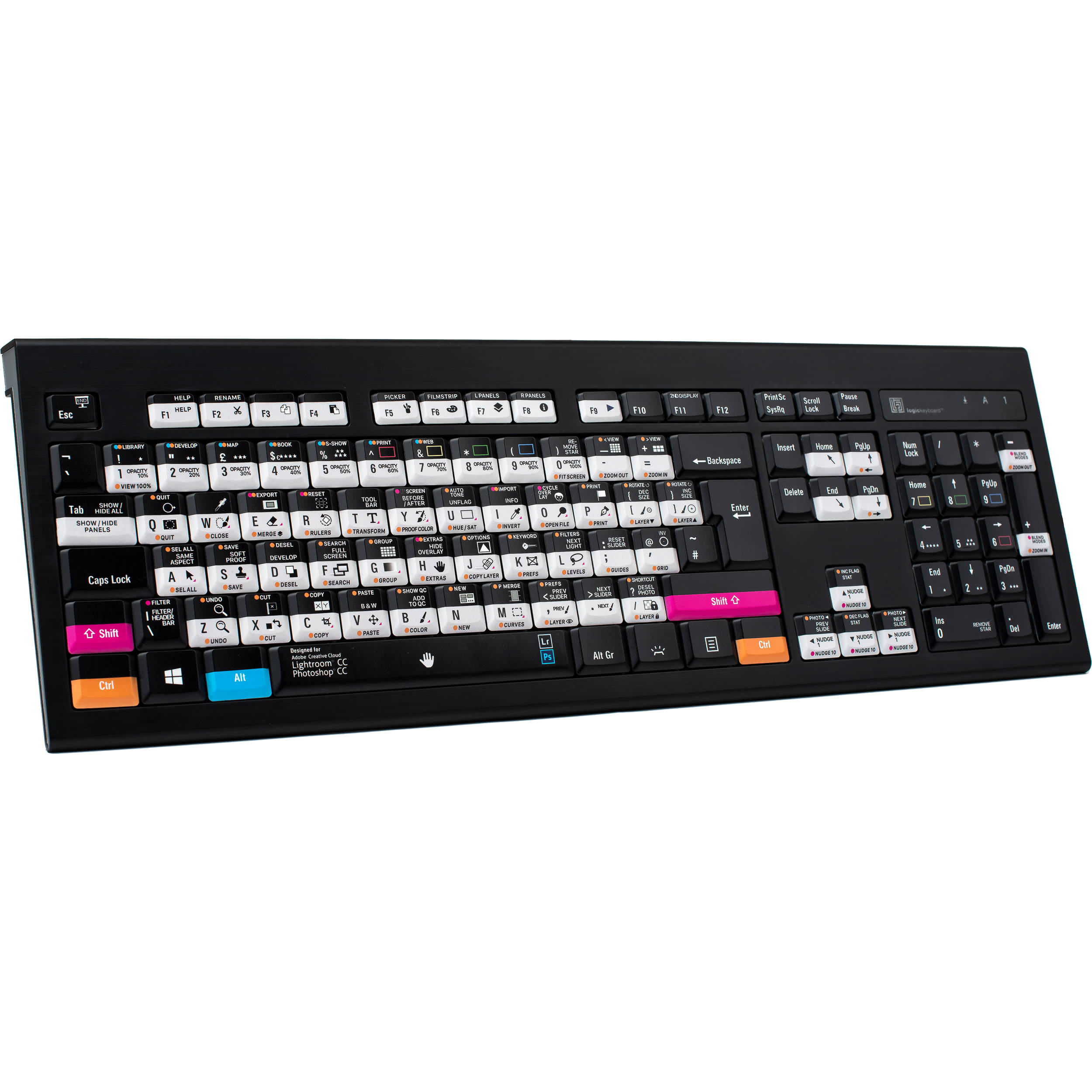 LogicKeyboard Adobe Photographer ASTRA Backlit Keyboard (Windows, US English)