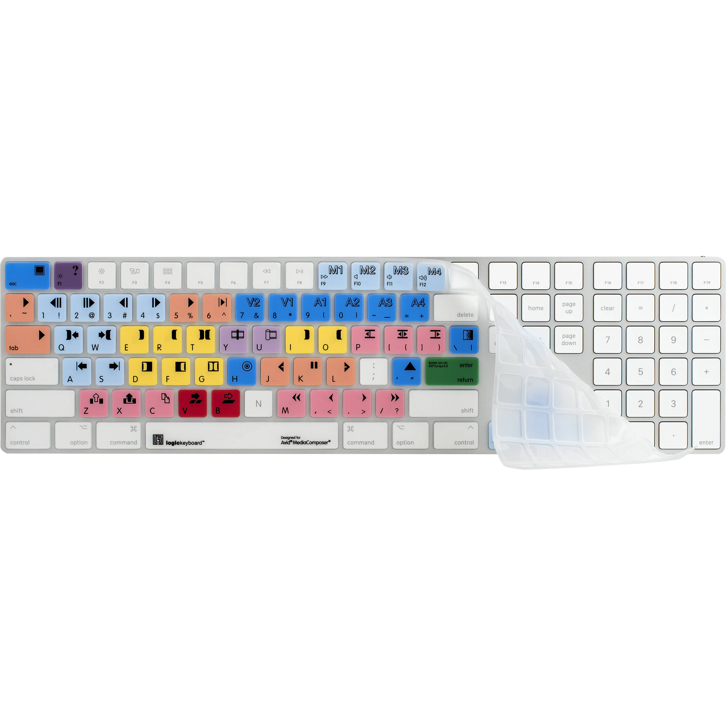 LogicKeyboard Avid Media Composer Cover for Apple Magic Keyboard with Numeric Keypad (US English)