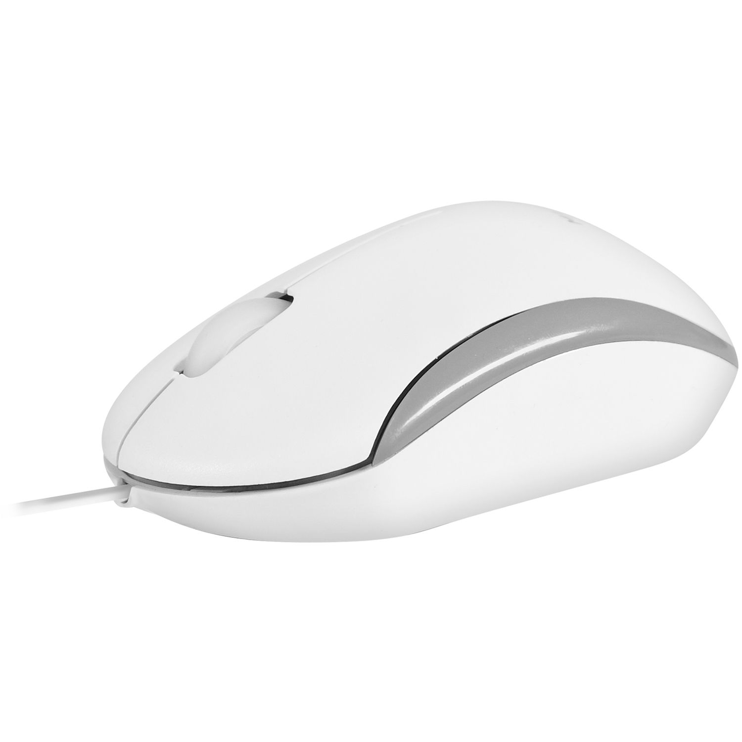 Macally 3-Button USB Wired Optical Mouse for Mac and PC (White)
