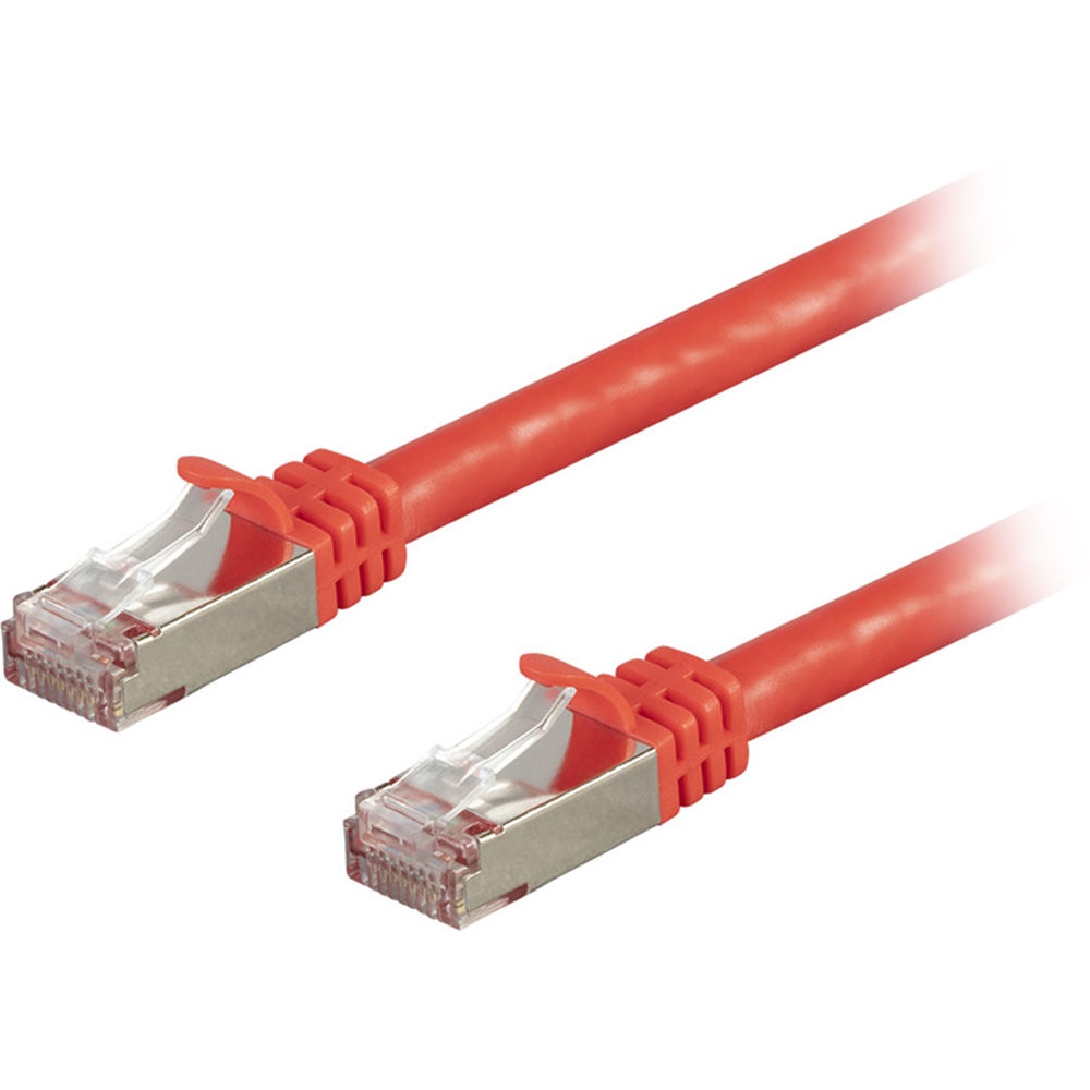 Monoprice Entegrade Cat7 S/FTP Double-Shielded Ethernet Patch Cable (50', Red)