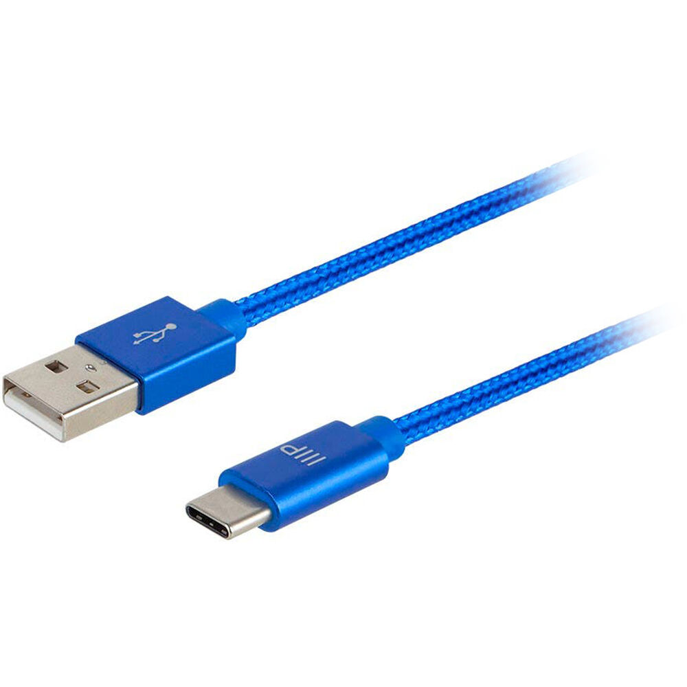 Monoprice Palette Series USB 2.0 Type-C to Type-A Charge & Sync Cable (3', Blue)