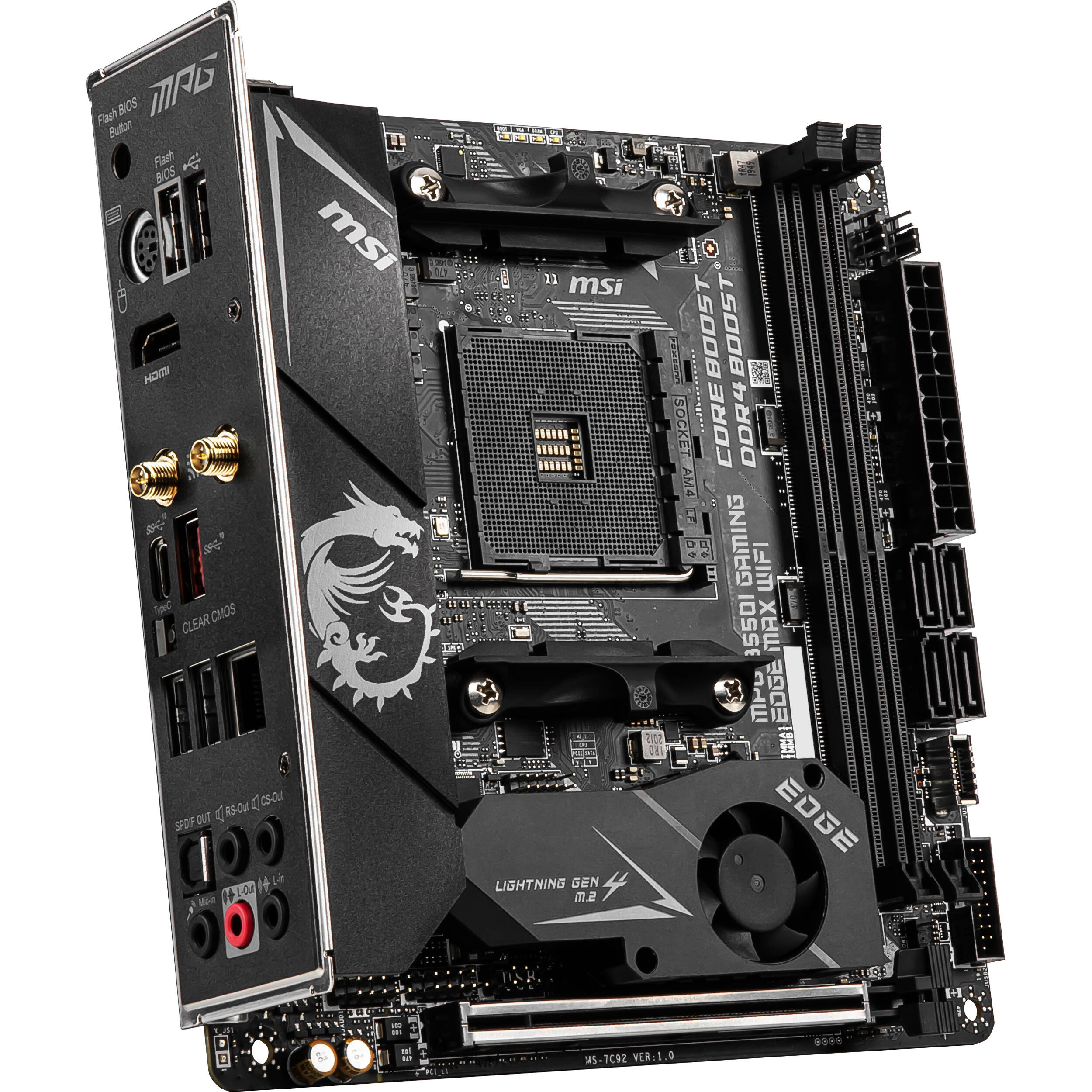MSI MPG B550I Gaming Edge Max Wi-Fi AM4 Mini-ITX Motherboard
