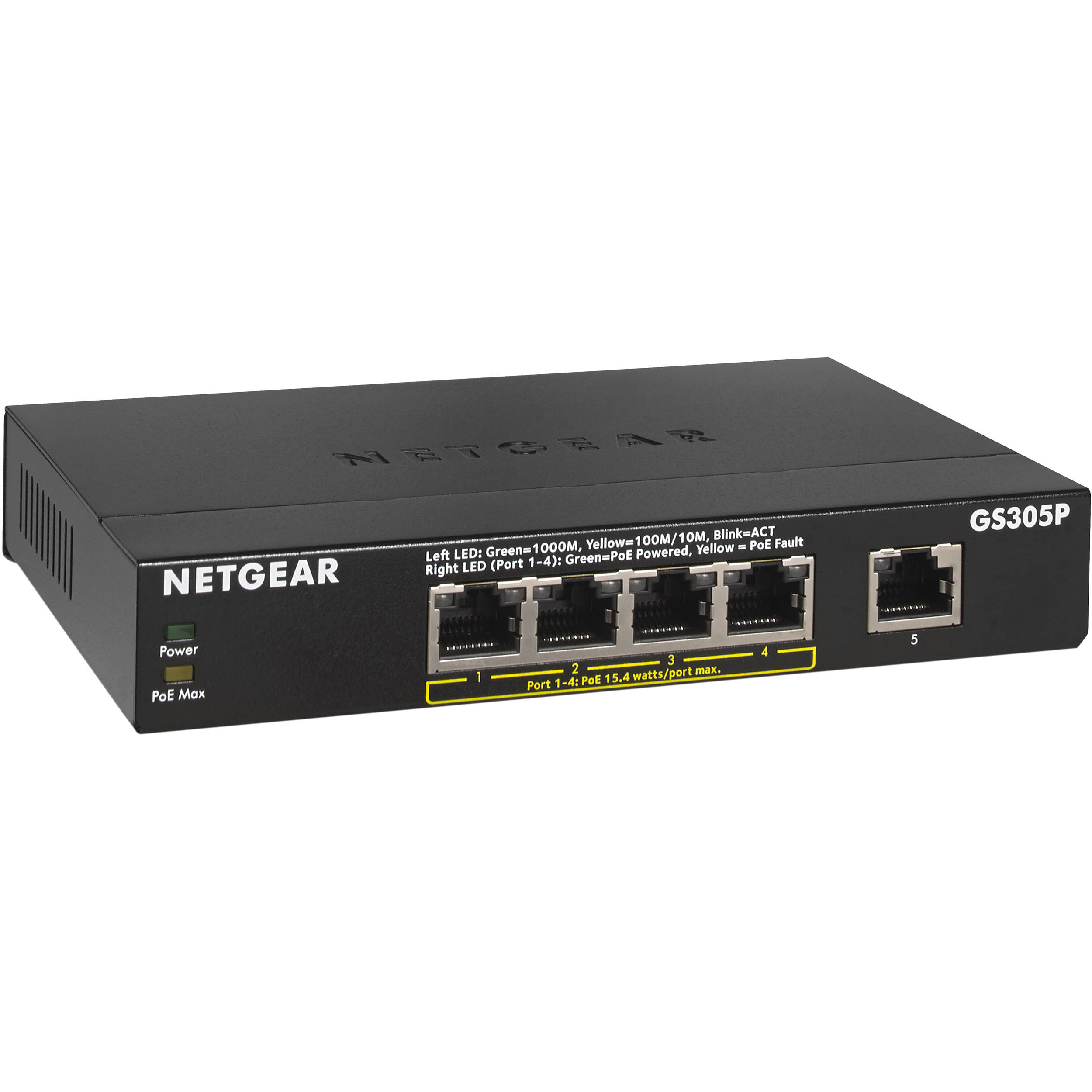 Netgear GS305P 5-Port Gigabit PoE-Compliant Unmanaged Switch