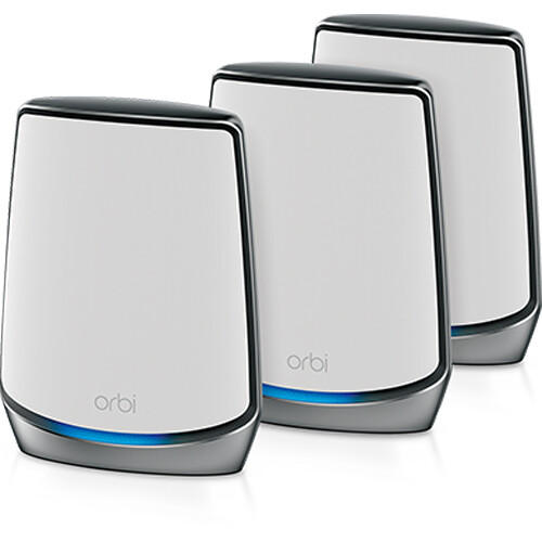 Netgear Orbi RBK853 AX6000 Wireless Tri-Band Gigabit Mesh Wi-Fi System (3-Pack)