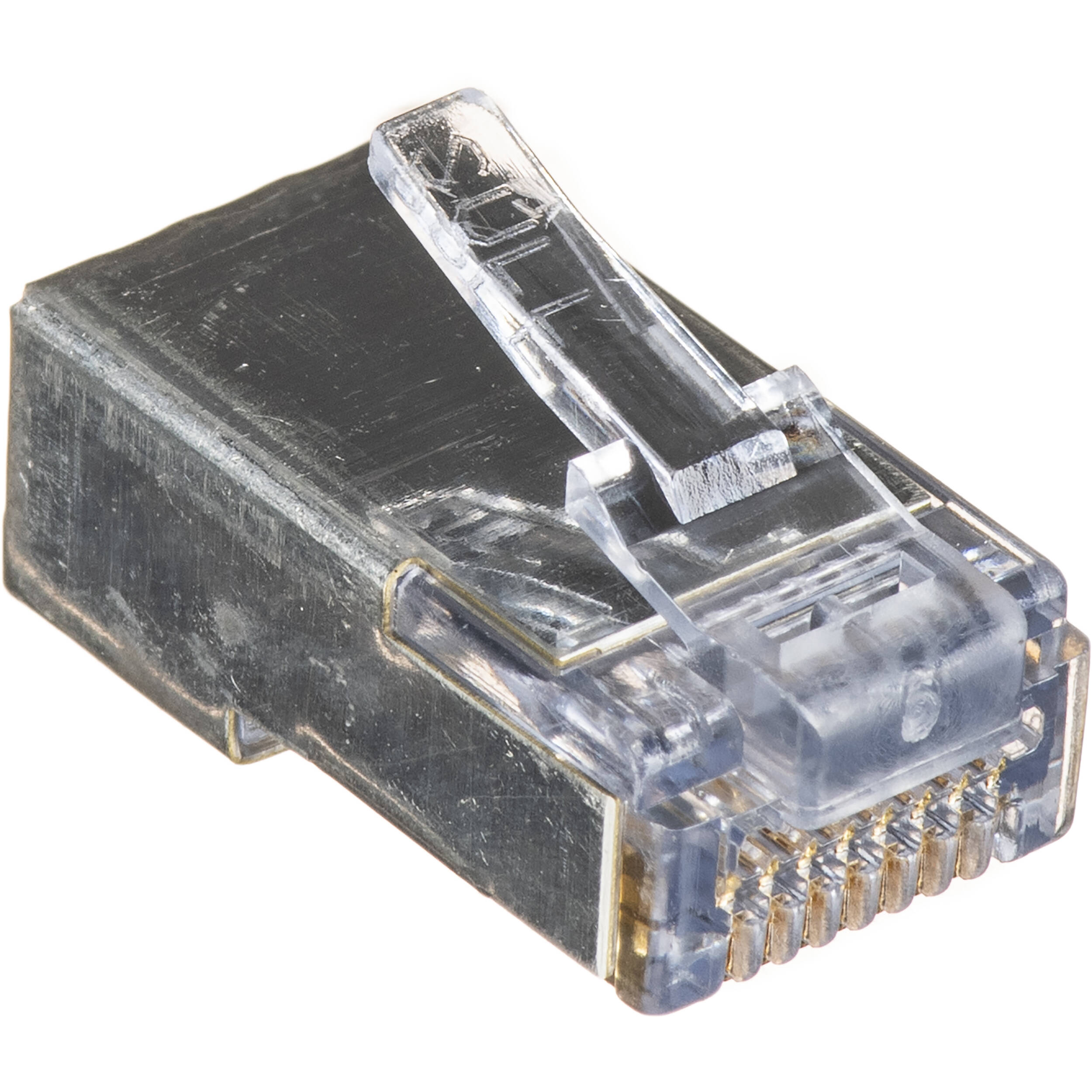 Platinum Tools Shielded EZ-RJ45 Connectors for CAT5e & CAT6 with Internal Ground (Clamshell Packaging, 10-Pieces)