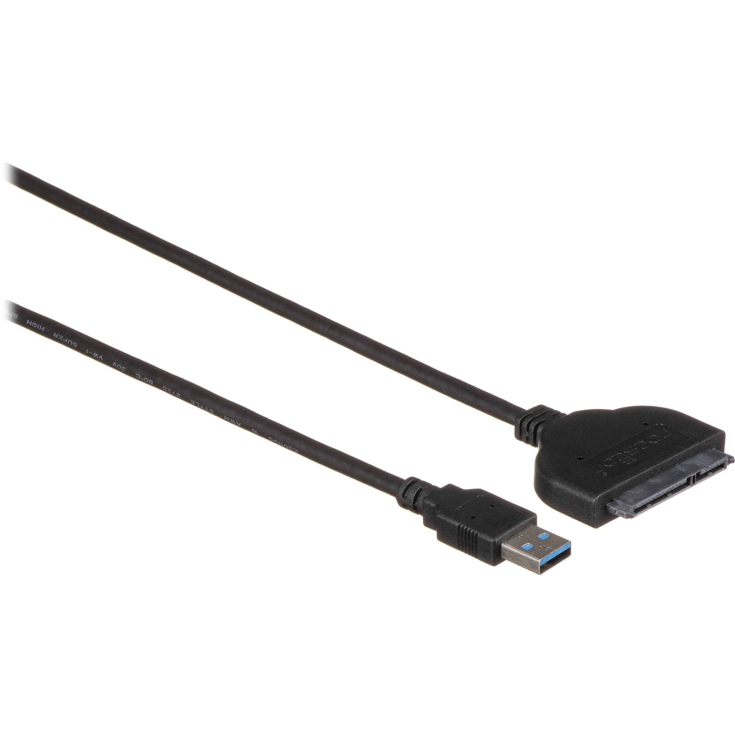 Rocstor USB 3.0 Type-A to 2.5" SATA Adapter Cable (20", Black)