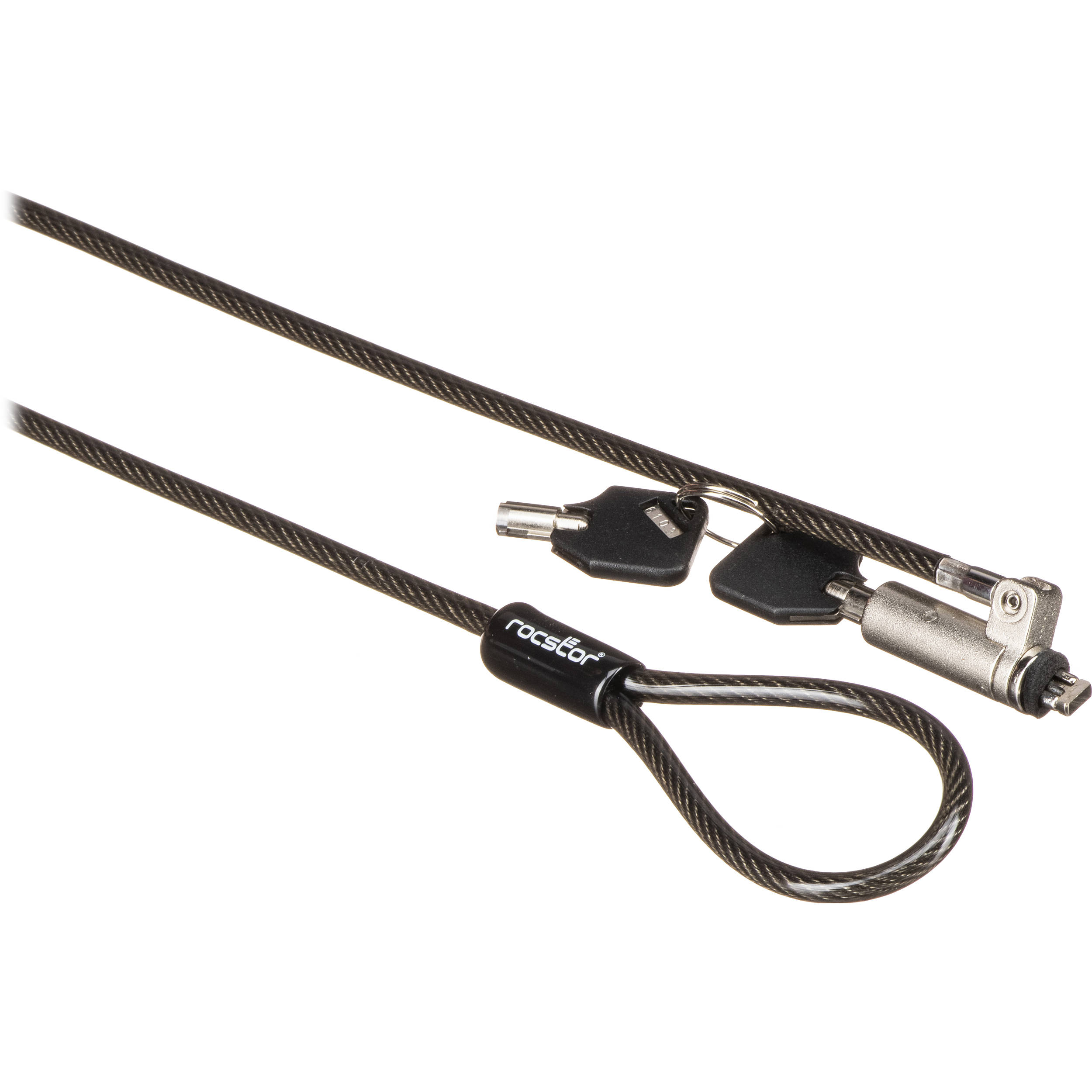Rocstor Rocbolt R20 Slim Security Cable with Key Lock & Keys for Thin Laptops