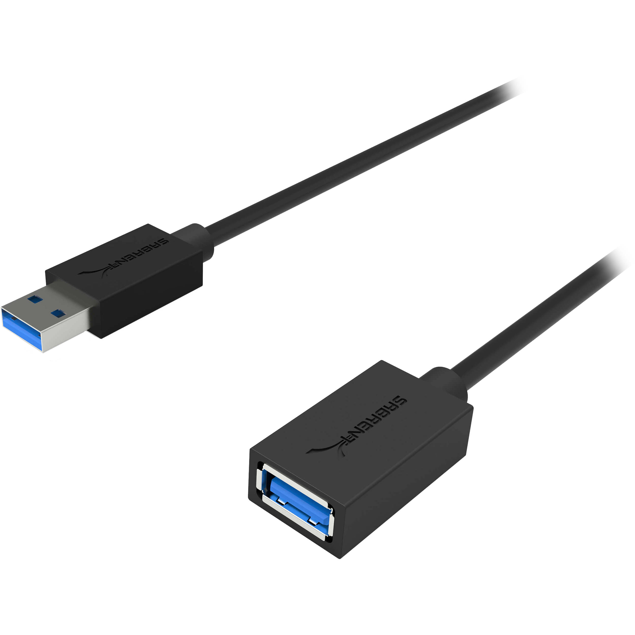 Sabrent USB 3.1 Gen 1 Type-A Male to Type-A Female Extension Cable (3', Black)