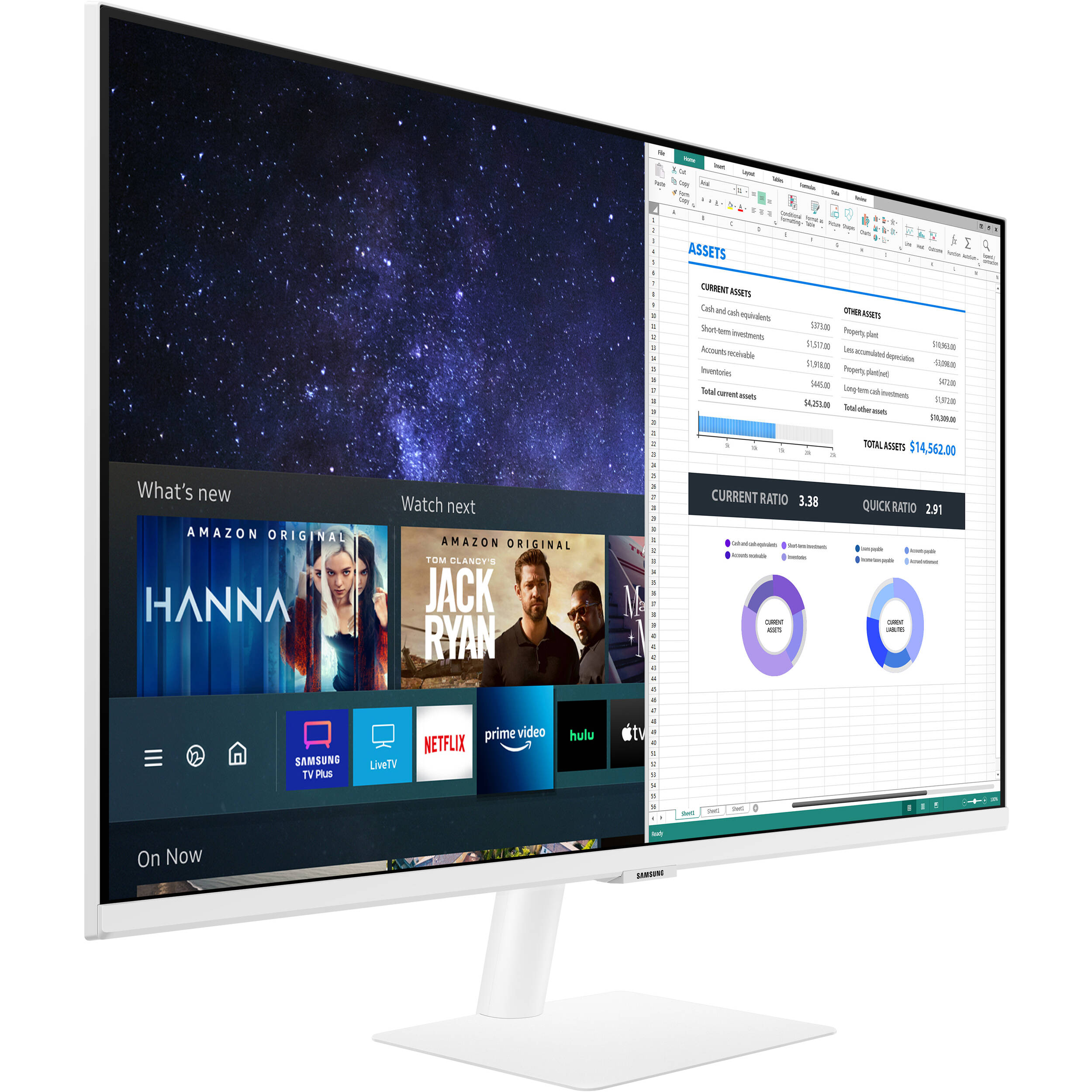 Samsung LS27AM501NNXZA 27" 16:9 Smart LCD Monitor (White)