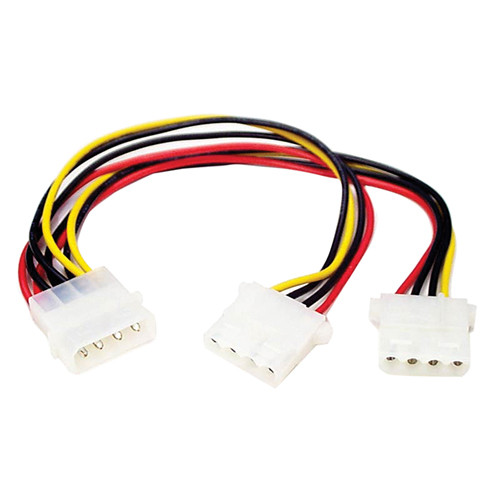 StarTech LP4 Male to Dual LP4 Female Power Y Splitter Cable