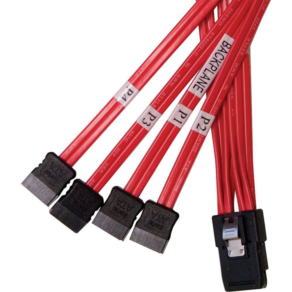 StarTech 39.4' (1m) SFF-8087 SATA/SAS to 4 x SATA/SAS Cable (Red)