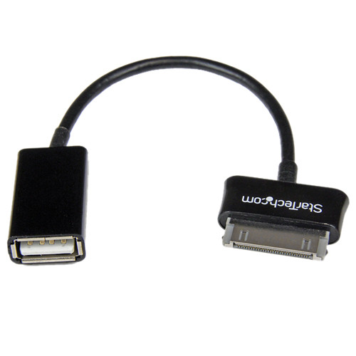 StarTech 6" USB On-the-Go (OTG) Adapter Cable for Samsung Galaxy Tab (Black)