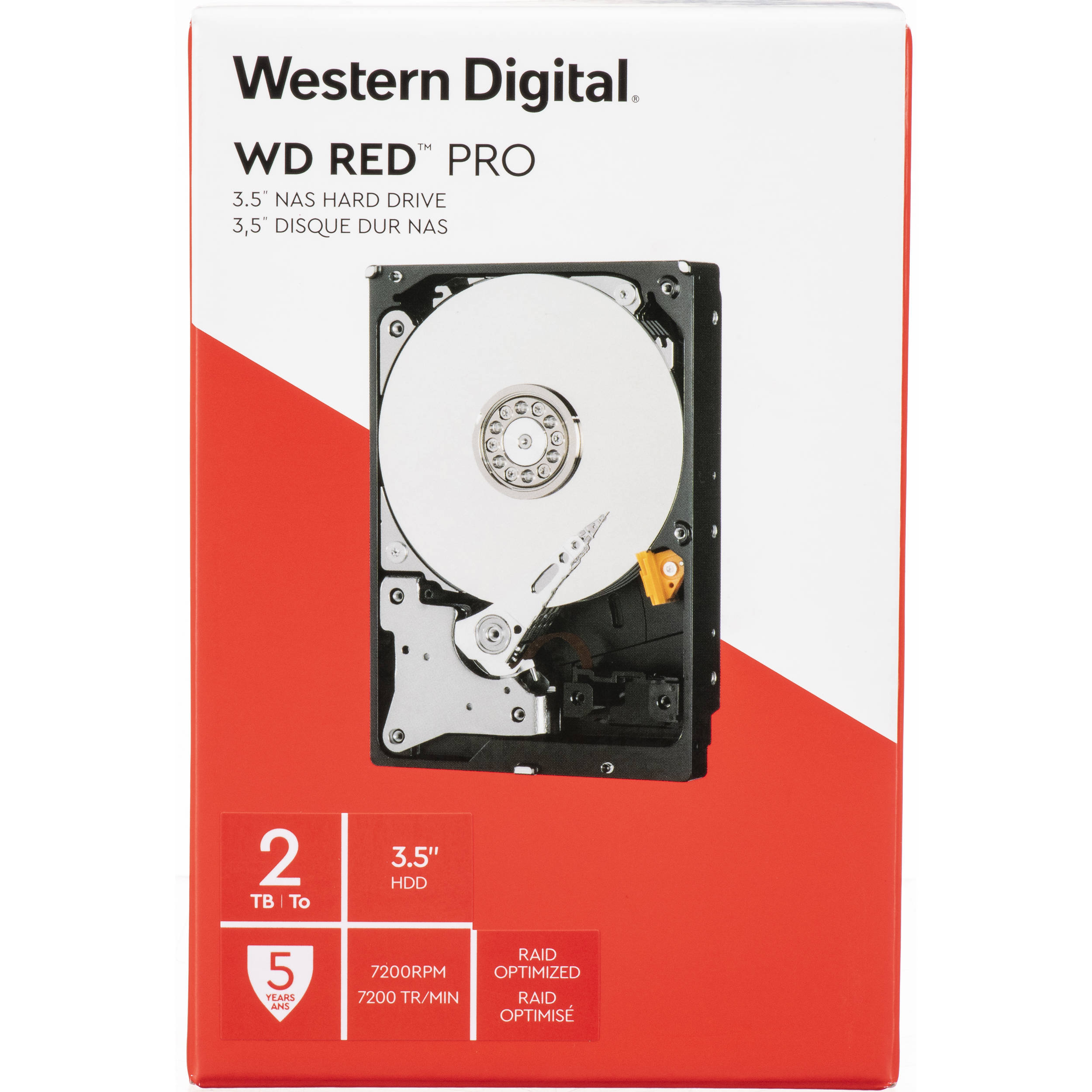 WD 2TB Red Pro 7200 rpm SATA III 3.5" Internal NAS HDD (Retail)